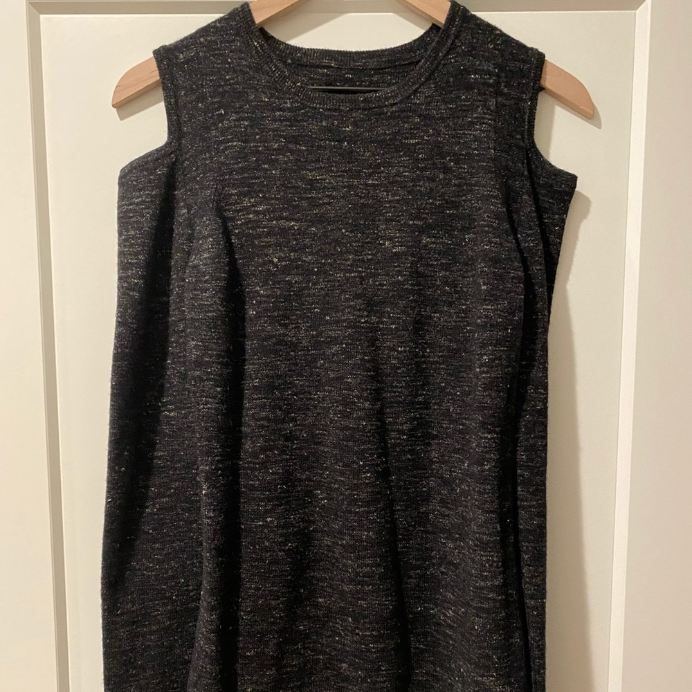 Current/Elliott melange black cutout sweater size 3 / large - Picture 4 of 10